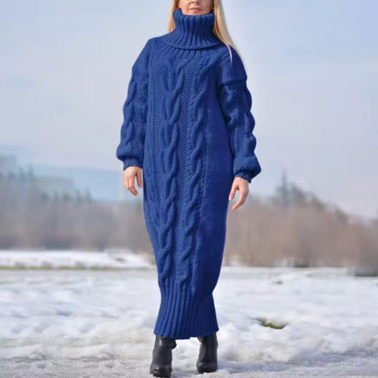 Eulonda – Rollkragenpullover, langes Kleid