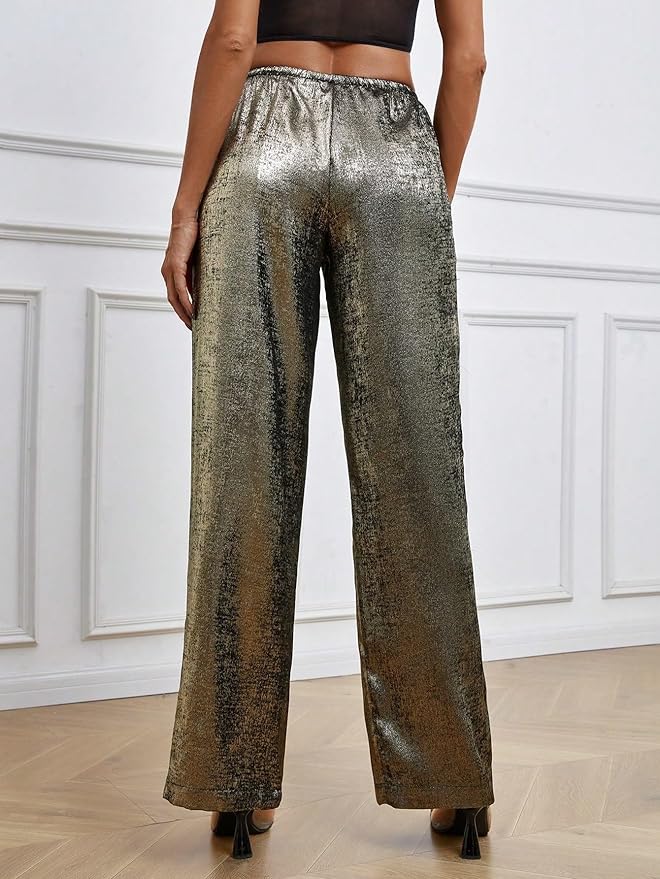 Criselda – Metallic-Hose mit Kordelzug