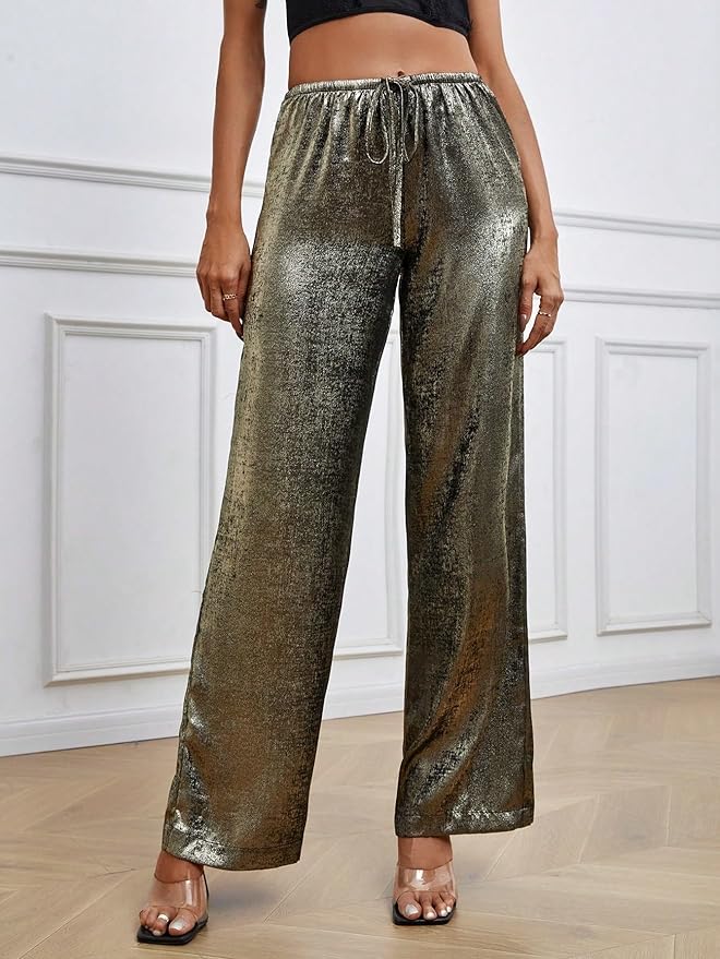 Criselda – Metallic-Hose mit Kordelzug