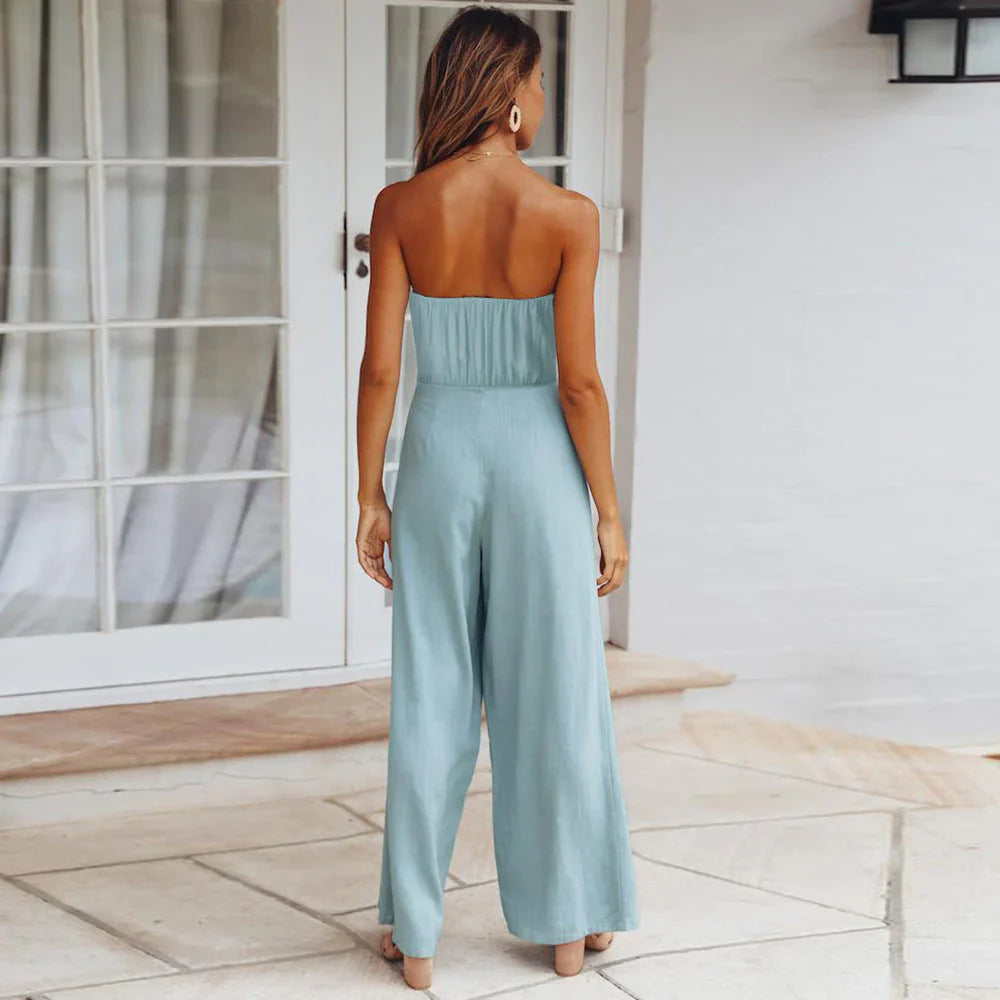 Ame – Stylischer trägerloser Jumpsuit