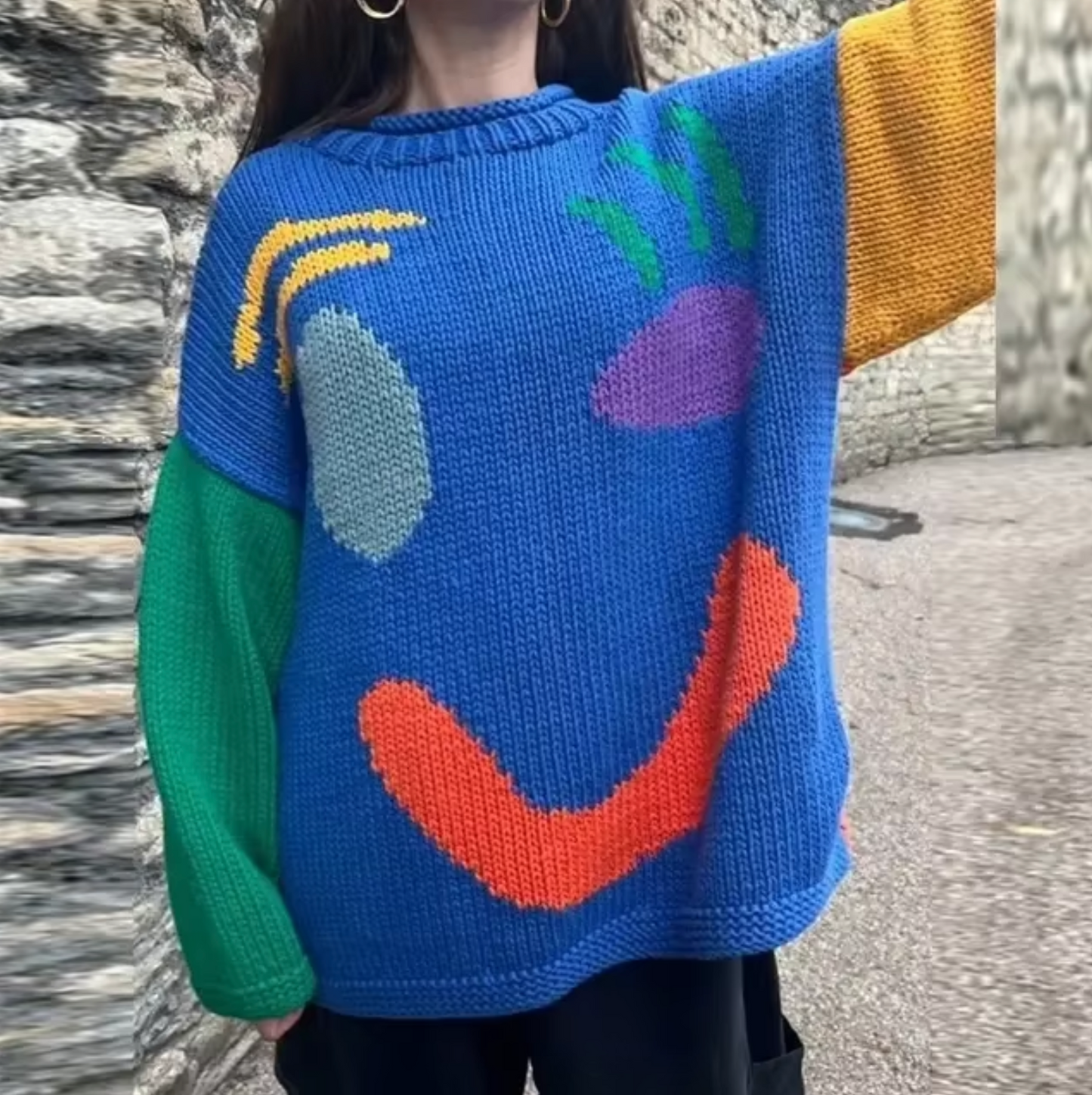 Vivi – Übergroßer Pullover aus Baumwollstrick