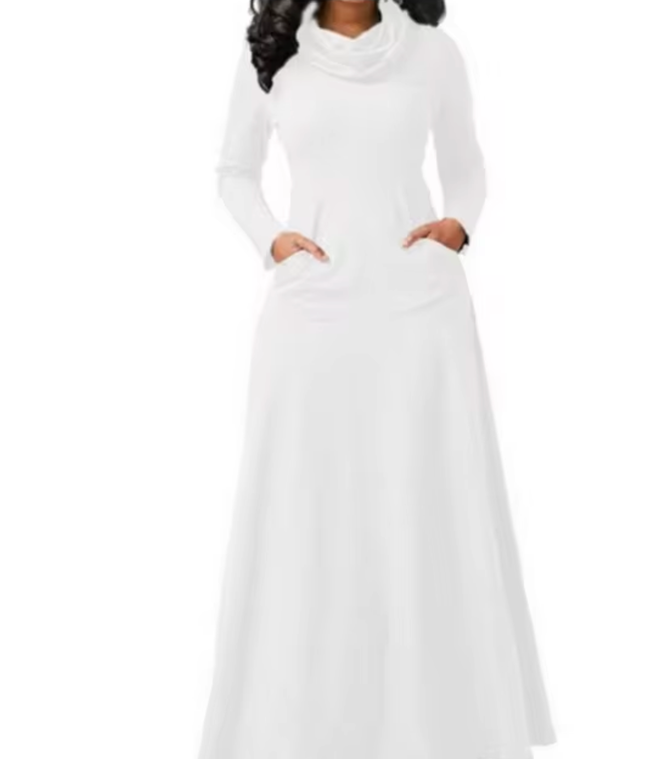 Solana – Schickes Maxikleid mit Wasserfallausschnitt